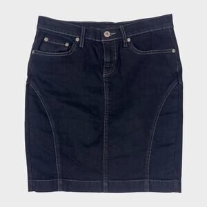 X2 Quality Denim Skirt Size 2 Pencil Skirt Black